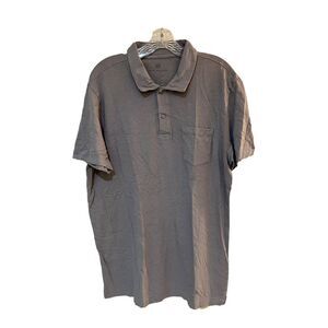Mack Weldon Men's Gray Perforated Cotton/Modal/Polyester Pocket‎ Polo Shirt XXL